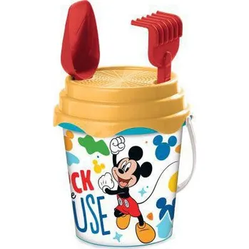 Hračka na písek Mondo Mickey Mouse kyblík s nářadím set 17 cm