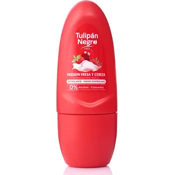 Kuličkový antiperspirant bez alkoholu pro ženy Tulipán Negro Jahoda Třešeň (50 ml)