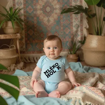 Body MLÉKOHOLIK - MODRÁ Barva: Modrá, Velikost: 62-68 (3-6 měsíců)