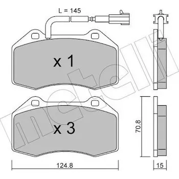 Brzdová destička Sada brzdových destiček, kotoučová brzda METELLI 22-0651-1