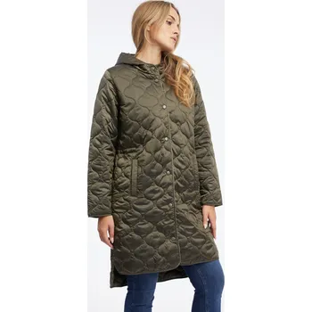 Dámský kabát Orsay Dámské Khaki dámský lehký prošívaný kabát ORSAY Zelená L (2476201)