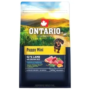 Krmivo pro psa Ontario Puppy Mini Lamb & Brown Rice 0,75 kg