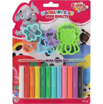 Modelovací hmota Strigo Plastelína / modelína NARA sada 12 barev s tvořítky 526130