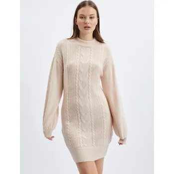 Dámské šaty Orsay Dámské Béžové dámské svetrové šaty ORSAY Béžová L (2020388)