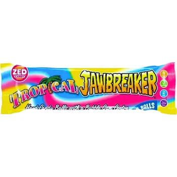 Bonbon ZED Candy Jawbreaker bonbony se žvýkačkou s příchutí tropického ovoce 33 g