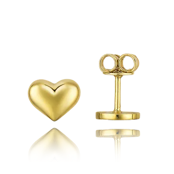 Náušnice Olivie MINET Elegantní zlaté náušnice srdíčka Au 585/1000