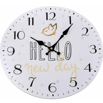 Hodiny Casa de Engel Home Dřevěné nástěnné hodiny, 0/12 Fialová UNI (2780943)