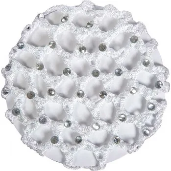 Jezdecká přilba HKM Síťka do vlasů s kamínky - bílá