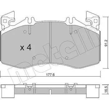 Brzdová destička Sada brzdových destiček, kotoučová brzda METELLI 22-1270-0