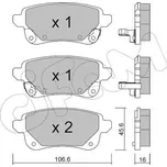 Sada brzdových destiček, kotoučová brzda CIFAM 822-1112-1