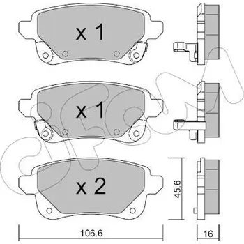 Auto-moto Sada brzdových destiček, kotoučová brzda CIFAM 822-1112-1