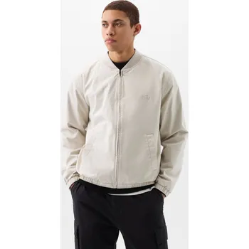 GAP Pánské Bunda bomber s logem GAP Bílá S (2250352)