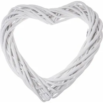 Casa de Engel Home Věnec z proutí - srdce, 0/40 Fialová UNI (2813199)