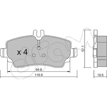 Brzdový systém Sada brzdových destiček, kotoučová brzda CIFAM 822-310-1