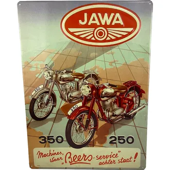 Plechová cedule Plechová cedule Jawa - Beers service 29 x 19 cm