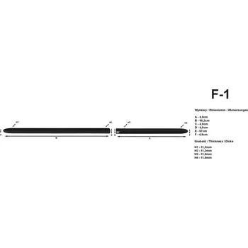 Lišta karosérie Rider Boční lišty na dveře Škoda Octavia I Liftback/Combi 1996-2010 F1