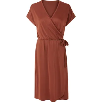 Dámské šaty esmara® Dámské šaty, v zavinovacím vzhledu (hnědá, XS(32/34))