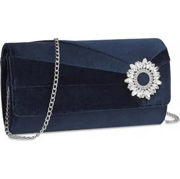 Miss Lulu Večerní kabelka psaníčko s odnímatelným řetízkem modrá CLM2457