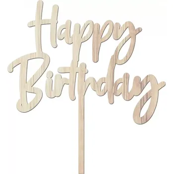Party dekorace Alvarak Zápich Happy Birthday dřevo