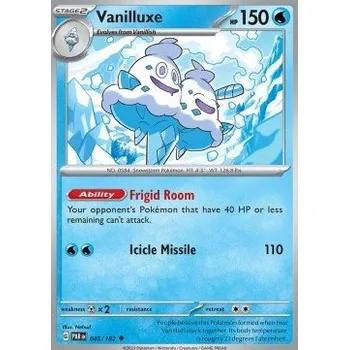 Volný čas Pokémon PAR 045/182 Vanilluxe - Paradox Rift Stav: Near Mint, Verze: NORMAL