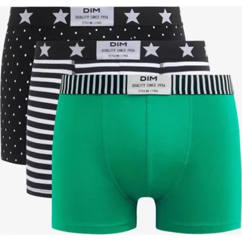 Boxerky DIM Pánské Sada tří pánských boxerek Dim Vibes Boxer Černá XL (2614017)