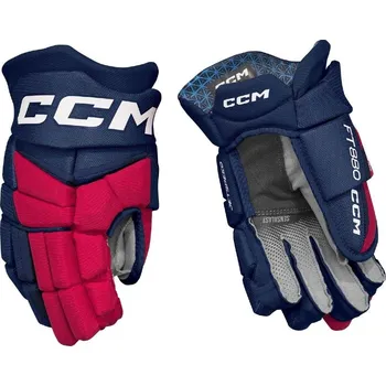 Hokejové rukavice Rukavice CCM Jetspeed FT880 SR, tmavě modrá-červená-bílá, Senior, 14" CCM