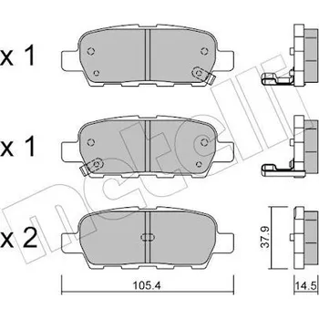 Auto-moto Sada brzdových destiček, kotoučová brzda METELLI 22-0612-0