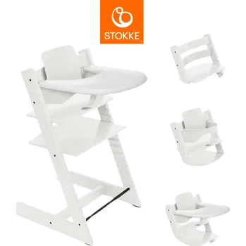 Jídelní židlička STOKKE set Tripp Trapp® High Chair Bundle White + Stokke® Tray White