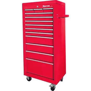 Dílenský vozík na nářadí Sherman 7 - Červená