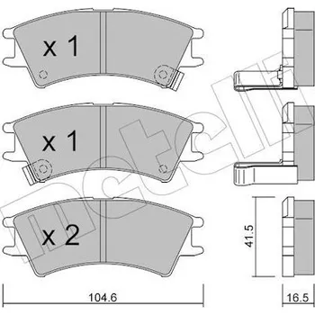 Auto-moto Sada brzdových destiček, kotoučová brzda METELLI 22-0361-0