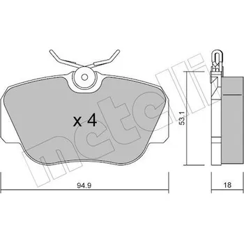 Auto-moto Sada brzdových destiček, kotoučová brzda METELLI 22-0041-0