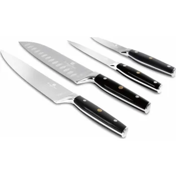 Kuchyňský nůž Sada nožů nerez 4 ks Matte Black Collection BH-3135