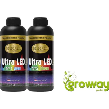 Hnojivo Gold Label Ultra LED No.1 Grow + No.2 Bloom 500 ml