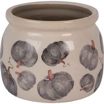 Květináč Keramický květináč s dýněmi Country Style Pumpkin S - Ø 12*10 cm