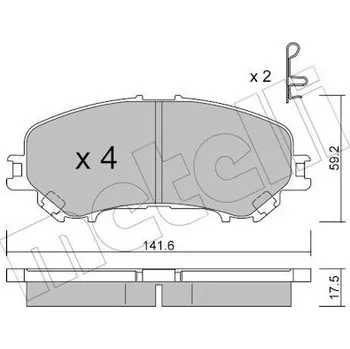 Brzdová destička Sada brzdových destiček, kotoučová brzda METELLI 22-1010-1