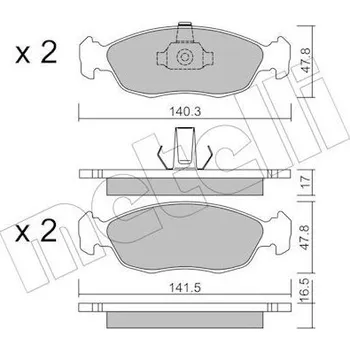 Auto-moto Sada brzdových destiček, kotoučová brzda METELLI 22-0156-1