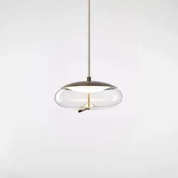 Brokis Originální svěšené svítidlo Knot Disco Barva skla: Hnědá kouřová lesklá, Povrch montury: Bronz, Povrch rozety: Trimless bílá PC01017_085