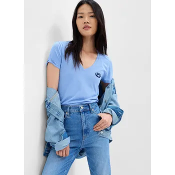 Dámské tričko GAP Dámské Tričko s výstřihem do V GAP Modrá XS (2293224)