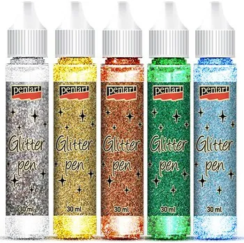 Výtvárné potřeby Pentart - glitter pen 30 ml Barvy Pentart: duhová