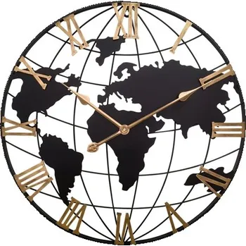 Hodiny Nástěnné hodiny MPM Adduna s motivem světa E04.4532.9080 + dárek zdarma