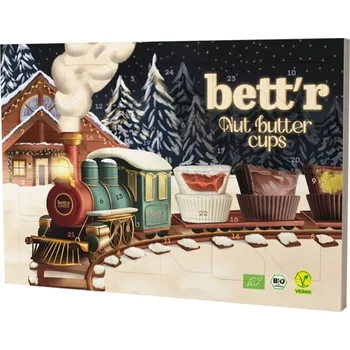 Bonboniéra Bett'r Adventní kalendář bio čokoládové pralinky 312 g (24x13 g)