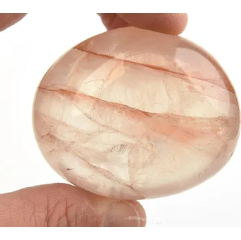 Přírodní kámen Hematit v křišťálu hladký kámen 155g Madagaskar