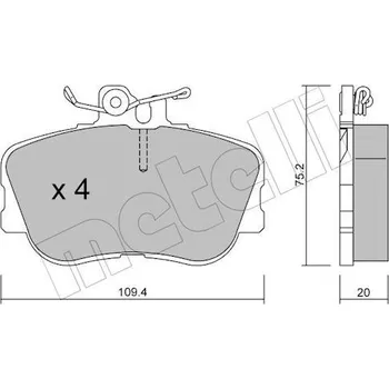 Brzdová destička Sada brzdových destiček, kotoučová brzda METELLI 22-0158-0