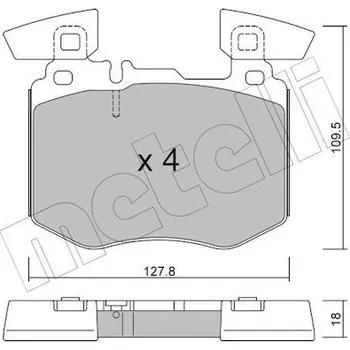 Brzdová destička Sada brzdových destiček, kotoučová brzda METELLI 22-1310-0
