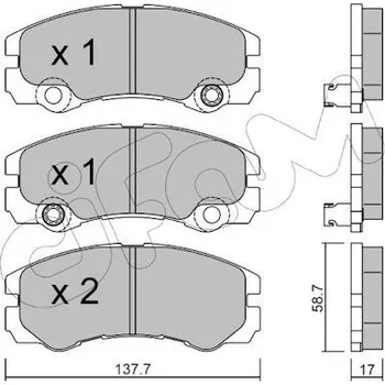 Auto-moto Sada brzdových destiček, kotoučová brzda CIFAM 822-357-1