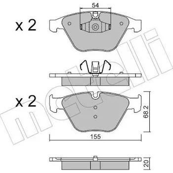 Brzdová destička Sada brzdových destiček, kotoučová brzda METELLI 22-0558-6
