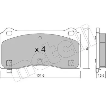 Brzdová destička Sada brzdových destiček, kotoučová brzda METELLI 22-1277-0
