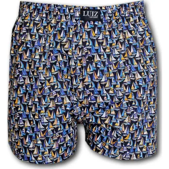 Boxerky LUIZ Pánské boxerky Luboš 251 - Modrá Loďky Velikost: XXXL