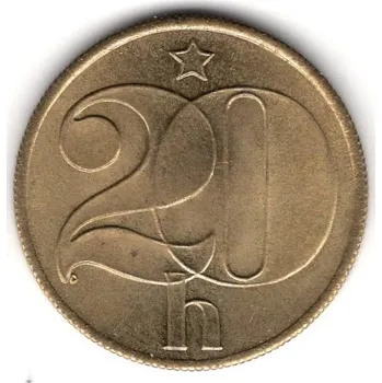 ČESKOSLOVENSKO. 20 haléřů 1987.
