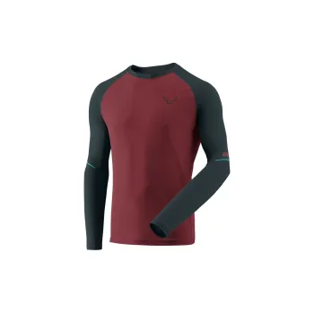 Pánské tričko Dynafit Alpine Pro M L/S Tee burgundy XL; Černá triko + DÁREK DLE VÝBĚRU!